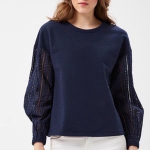 Navy Blue Medium Banana Republic Sweatshirt Blouse